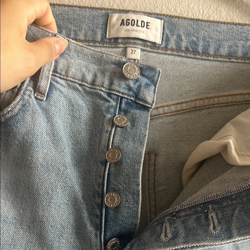 Agolde Riley Chewed Hem Jeans